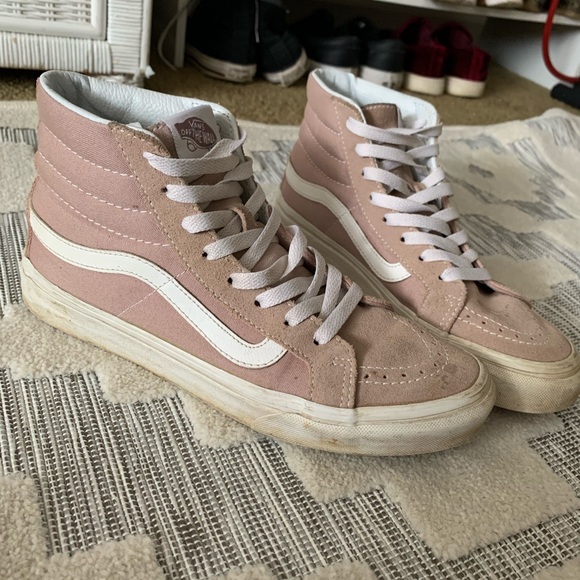 Vans Shoes - Mauve pink high top Vans